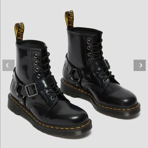 Dr Martens 1460 harness leather lace up boots